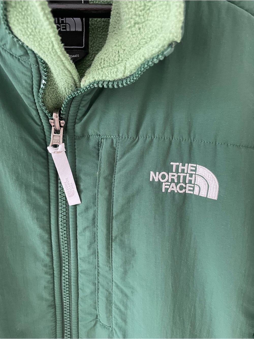 The North Face Denali Fleece Jacket Coat Green Womens Size Large - Picture 2 of 7
